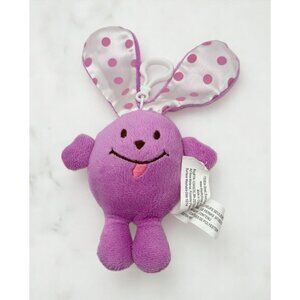 Purple Plush Bunny Keychain Bag Clip Beverly Hills Teddy Bear Co Polka Dot Ears